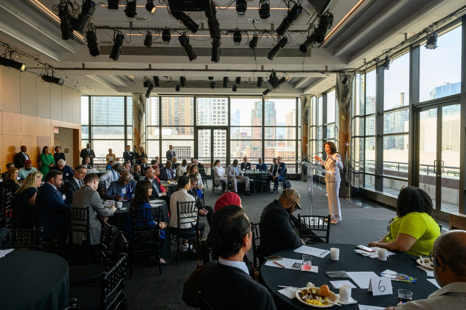 June 26, 2024 — New York, NY —
Governor Kathy Hochul delivers remarks at Interfaith Meeting at Lincoln Center. (Susan Watts/Office of Governor Kathy Hochul)